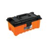 Caja de herramientas marca Truper de19 pulgadas en color naranja con negro modelo CHA-19N