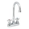Llave mezcladora para lavabo de cromo cuello bar FOSET AQUA maneral cruceta