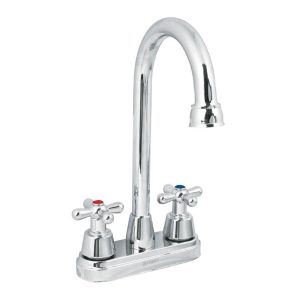 Llave mezcladora para lavabo de cromo cuello bar FOSET AQUA maneral cruceta