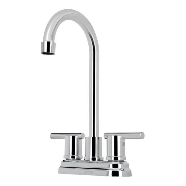 Llave mezcladora para lavabo de cromo cuello bar FOSET ELEMENT 4 pulgadas