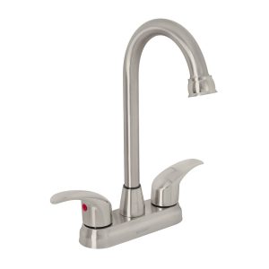 Llave mezcladora para lavabo de satín cuello bar FOSET AQUA manerales palanca 4 pulgadas