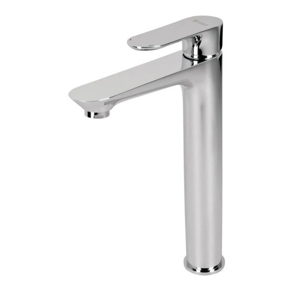 Monomando de cromo para lavabo cuello alto FOSET RIVIERA