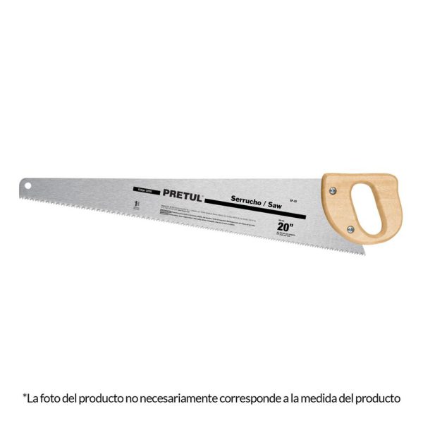 Serrucho para madera de 18 pulgadas y 7 dientes por pulgada.