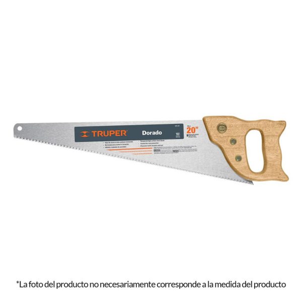 Serrucho para madera de 24 pulgadas y 6 dientes por pulgada.