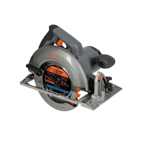 Sierra circular industrial marca Truper de 1800W 7 1/4 pulgadas.