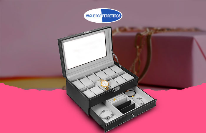 Caja para joyas o joyero como idea de regalo para mujer