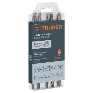 Juego De 8 Brocas Profesionales Para Madera 1/8 A 3/8 Truper TRUPER