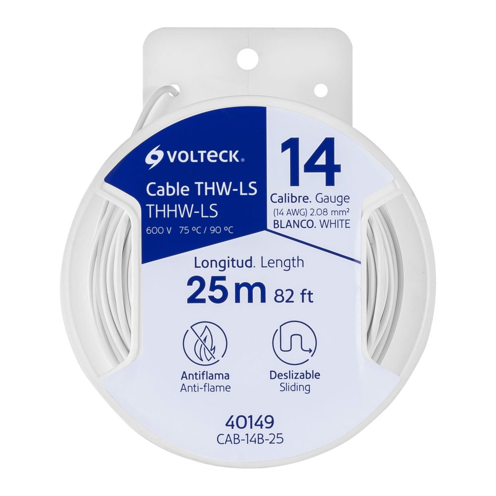 Rollos de cables blancos Volteck 10 metros, 20 metros y 25 metros -  Vaqueiros Ferreteros