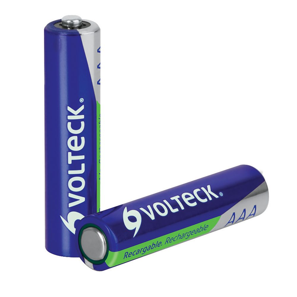 Pilas recargables larga duración Volteck AAA 1000 mAh 2 piezas Mod. RE-AAA  - Vaqueiros Ferreteros