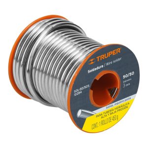 Soldadura sólida 50/50 Truper, para tubería hidráulica Mod. SOL-50/50S
