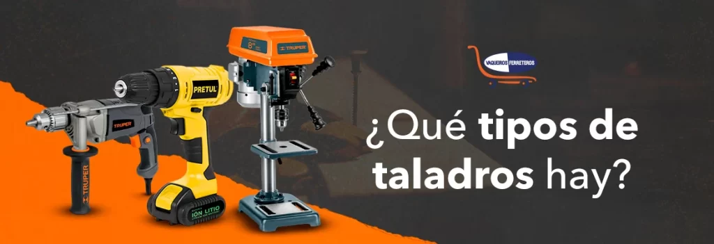 Tres tipos de taladros para portada de articulo