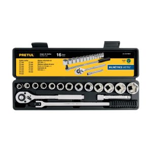 Kit de Herramientas para Mecánico Pretul de 16 Piezas de 1/2" Mod. JD-1/2X17MM-P