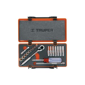 Juego de Dados Milimétricos Truper de 1/4" Mod. JD-1/4X21M