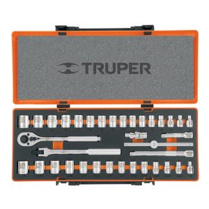 Juego de Matraca con Dados Truper de 36 Piezas de 3/8" Mod. JD-3/8X36MP