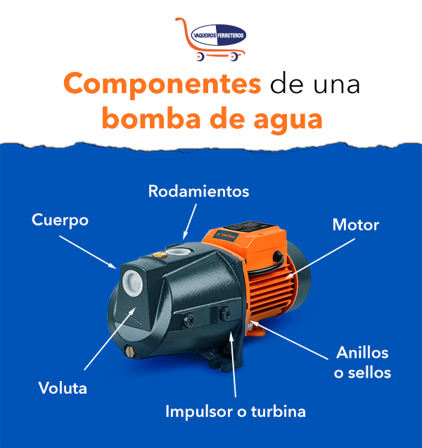 Ejemplo de cuáles son los componentes de una bomba de agua