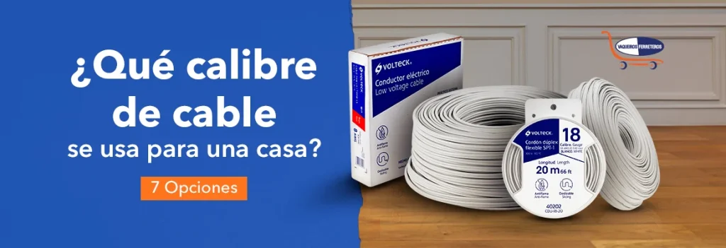 Rollos y caja de cable de calibre adecuado que se usa para una casa