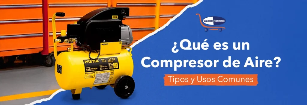 Imagen destacada del artículo ¿Qué es un compresor de aire? Tipos y usos comunes